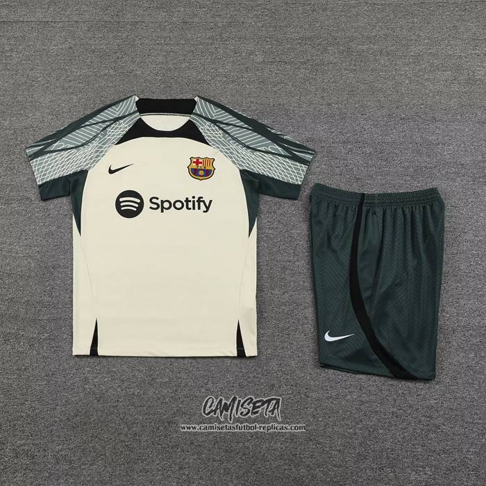 Chandal del Barcelona 2023-2024 Manga Corta Verde - Pantalon Corto